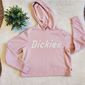 Dickies Pink Cropped Hoodie, Size Small